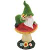 Gardon Mushroom Light Statue Resin Lifelike Unique Warm Light Garden Gnome Mushroom Sculptures for Outdoor Decoration