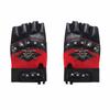 Punk Anti-slip Rivet Fingerless Motorcycle Gloves Half Finger Gloves Cycling Gloves Skulls Gloves