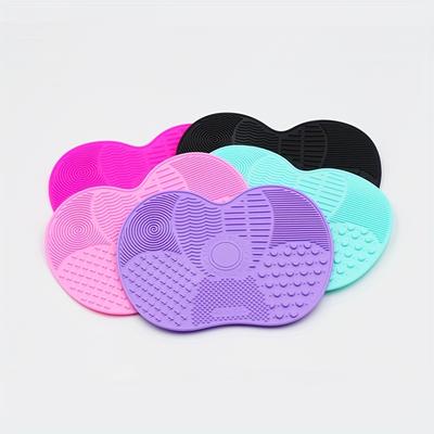 Tappetino Detergente Multifunzione per Spugnette in Polvere con Ventosa, Pad con Spazzola in Silicone, Strumento per la Pulizia di Pennelli da Trucco Beauty