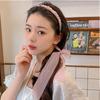 Fasce per Capelli alla Moda con Perle Fasce Lunghe Coreane con Nastro per Donne Cerchietto per Capelli Multifunzione con Fiocco Accessori per Capelli da Ragazza Dolce
