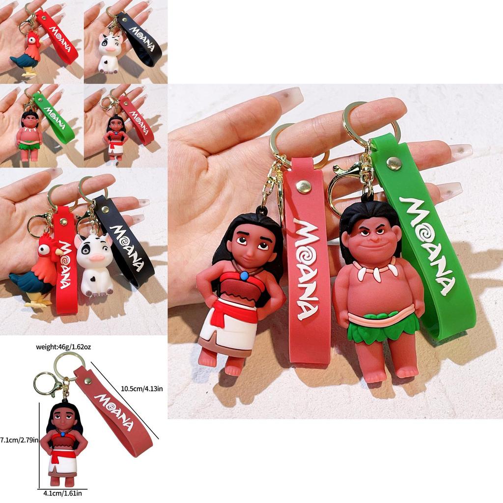 2024 Film Vaiana Schlüsselanhänger Niedlicher Cartoon Silikon Schlüsselanhänger Geschenk für alle Anlässe