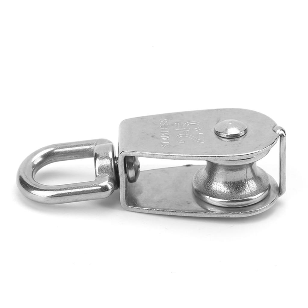 Single Pulley Universal 316 Stainless Steel Swivel Wheel Hanging Tool Fit for Ships Boat