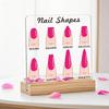 Hot Pink Acrylic Nails Art Prop Nail Studio Tabletop Stand Decor Nail Art Works Show Board Press-on Nails Nailfie Photo Prop
