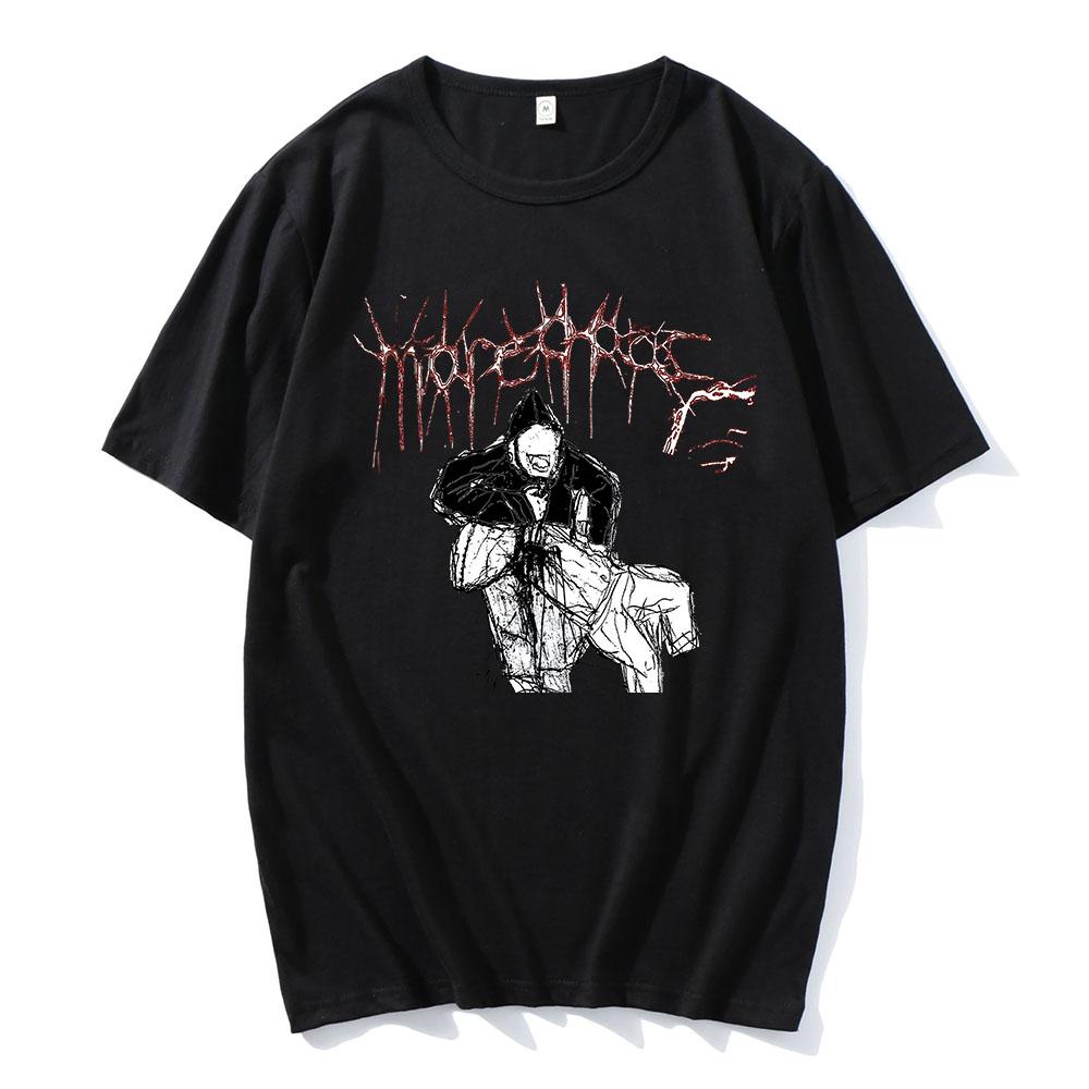 Men Tees Ken Carson More Chaos Album T-shirt Cotton Round Neck Fashion Tshirts Hip Hop Unisex Streetwear Graphic Clothing