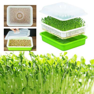 2Pc Microgreens Sprouter Tray Hydroponic / Sprouting Tray For Sprout Horticultural Hydroponic Systems Tray Garden Nursery Potted