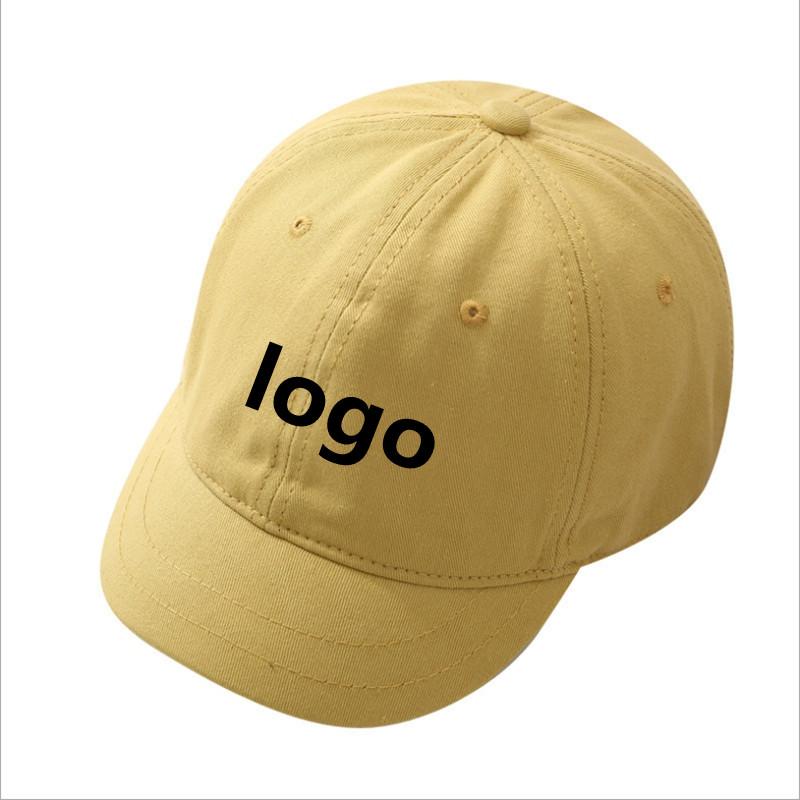 Short Brim Solid Color Dad Hat Adjustable Fashion New Unisex Hip Hop Spring Summer Soft Snapback Custom Logo Baseball Cap