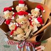 1-20 Pièces Poupées Peluches Ours de Noël 20cm Mignon Animal Ours en Peluche Jouets Suspendus Sac Décorations d'Arbre de Noël Cadeaux de Fête
