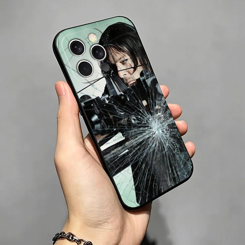 Soft Phone Case For iPhone 17 16 Pro Max 15 The Walking Dead Daryl Dixon 16E 17E 14 Plus 13 Mini 12 XS 7 SE 8 Air Black Cover Sh