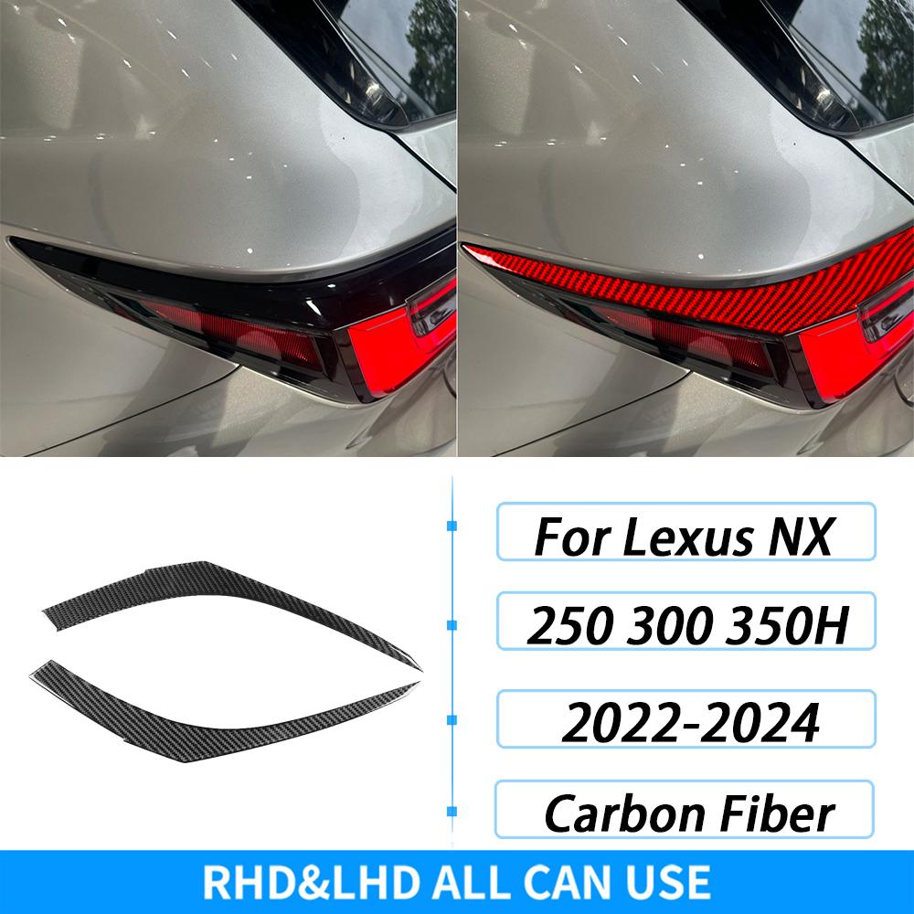 For Lexus NX 250 300 350H 2022-2024 Carbon Fiber Gear Shift Knob Both Side Panel Trim Cover Car Interior Accessories Sticker