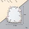 Sense of Advanced Butterfly Heart Shaped Girls Gem Make Up Mirror Liquid Metal Style Women Mini Portable Handheld Mirror