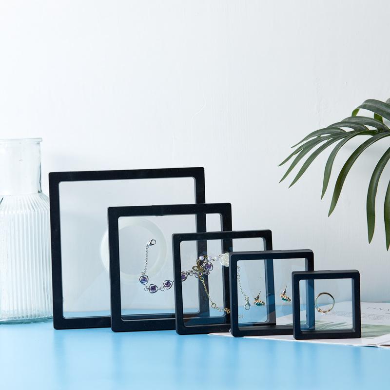 Transparent PE Film Suspension Box Ring Pendant Jewelry Packaging Box Jewelry and Accessories Badge Display Boxes 10pcs Dustproof and Antioxidant