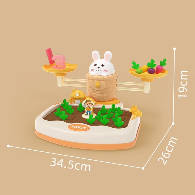 Toddler Montessori Math Toy Radish Harvest Memory Game Number Sense Scale Learning Counting Early Education Parish Teaching  AID