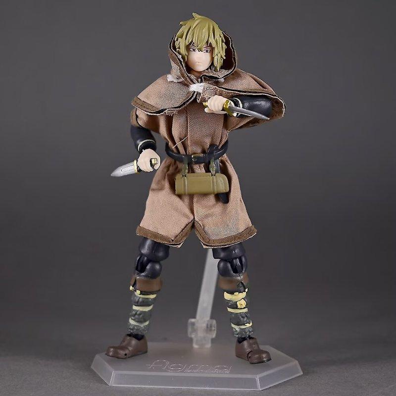 Bai Fen Bai Dolls And Toys Unisex Figma 608 Vinland Saga Thorfinn Thorsson Anime Merchandise Action Figure Boxed Three Headed Sculpture Figurine Desktop Decoratio