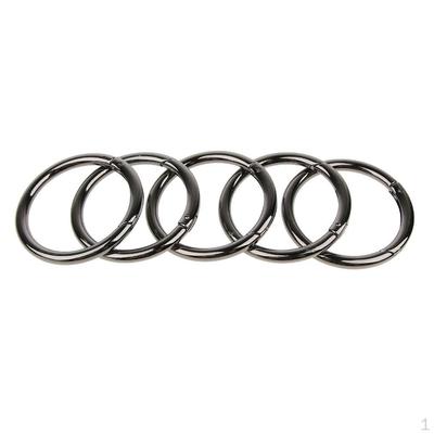 5 Pieces Zinc Alloy Round Spring Buckles Snap Hook Keychain Clip 1mm