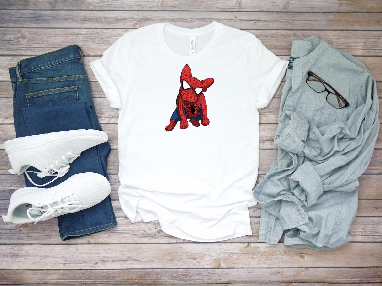 Spider Cute PUG Short Sleeve White Men T-shirt K1031 S