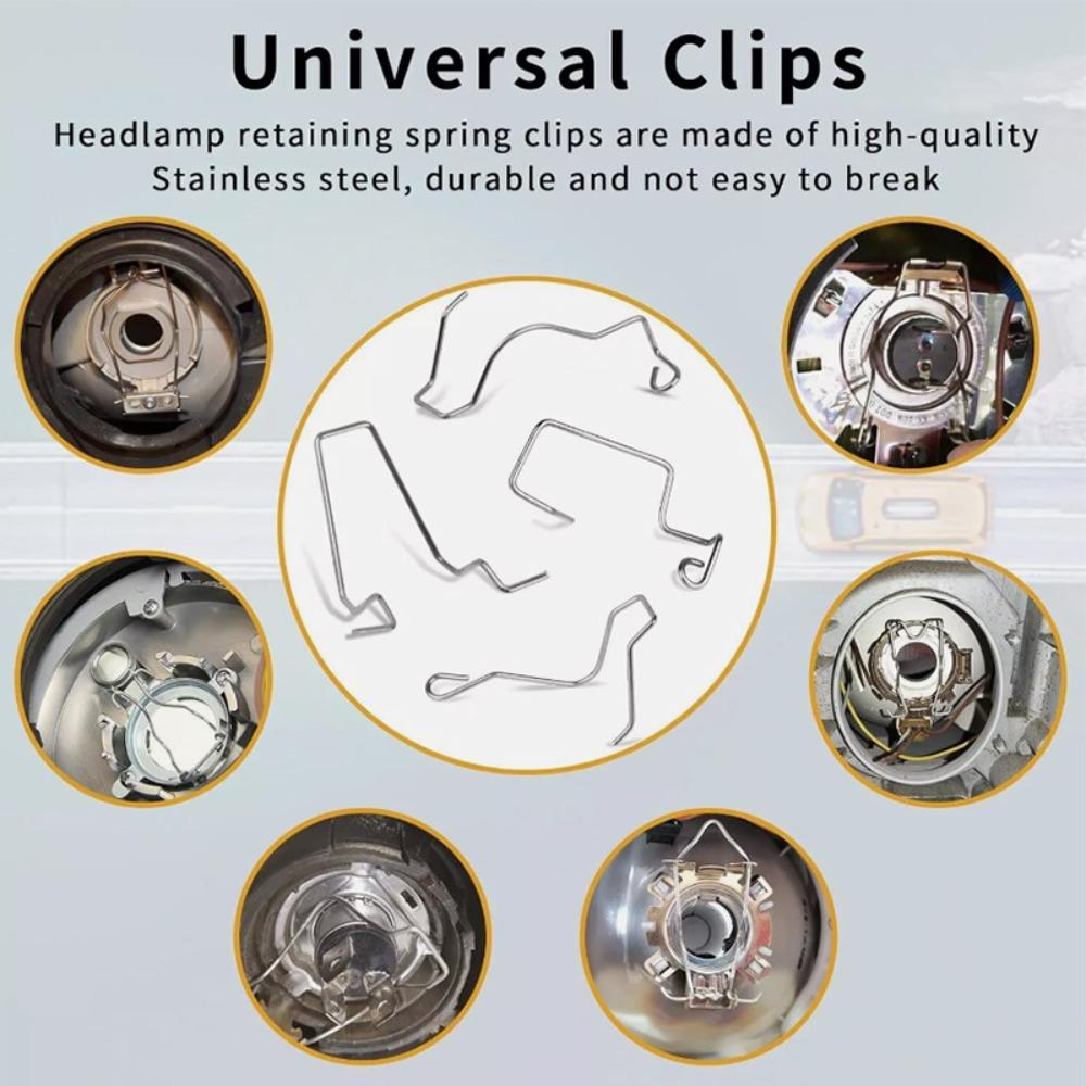 12Pcs Universal Headlight Retaining Clips Bulb Holder Clips Car Headlight Replacement