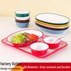 Chinese Style Melamine Dining Plate Set: Stir-Fried Fast Food, Rice Tray, Soup Bowl, and Commercial Tableware