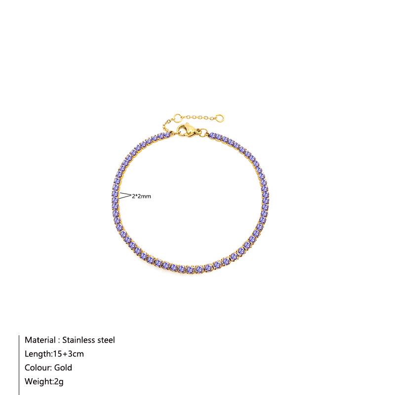 European & American Luxury Geometric Zircon Tennis Bracelet