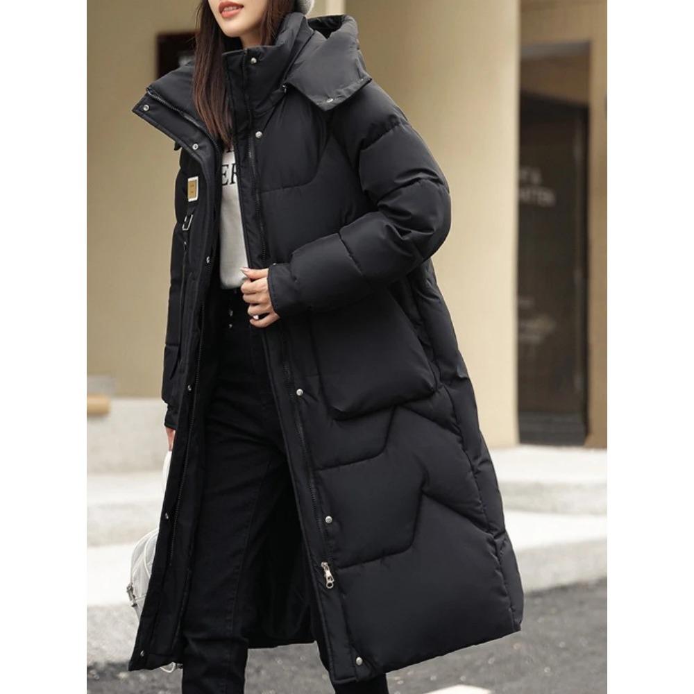 Long Winter Jacket Coat Women Down Cotton Jackets Warm Hooded Parkas Outwear Female Thick Cold Snow Wear Coats Puffer Jacket