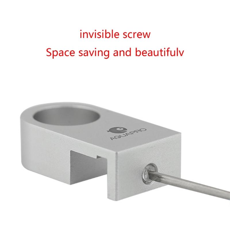 Aquarium Aluminum Alloy Water Pipe Clip Fish for Tank Background Fixture Clips X3UC