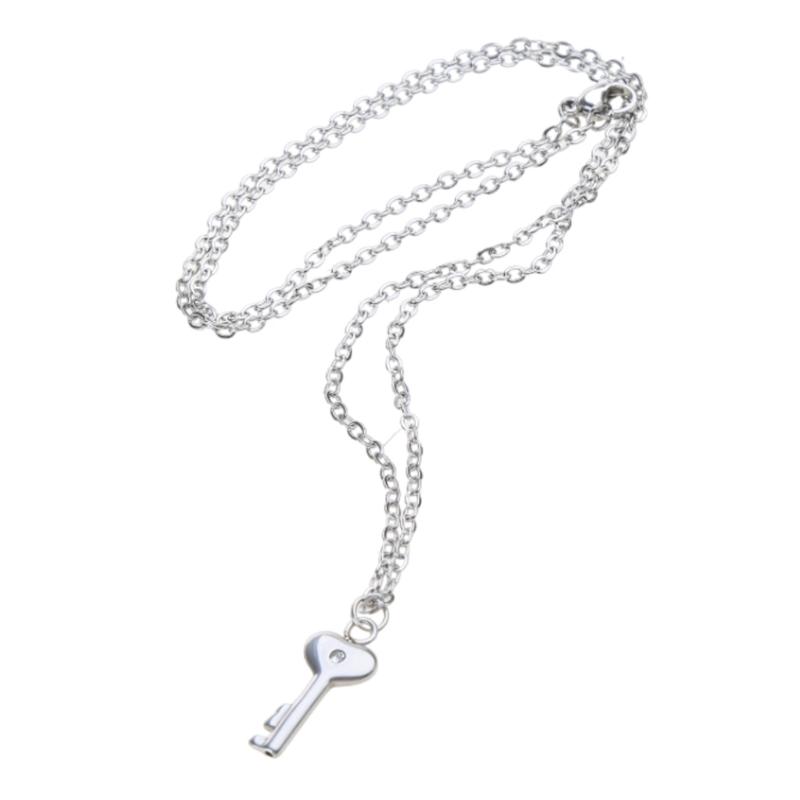 Bracelet jonc Cœur Argenté Délicat pour Pendentif Clé Ensemble Bijoux pour Amoureux pour Jour d'Anniversaire de Couples