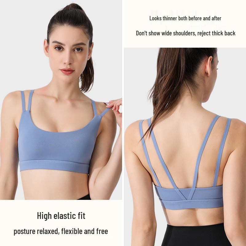 Women's Shockproof Yoga Sports Bra - Quick-Dry Camisole for Running and Fitness
