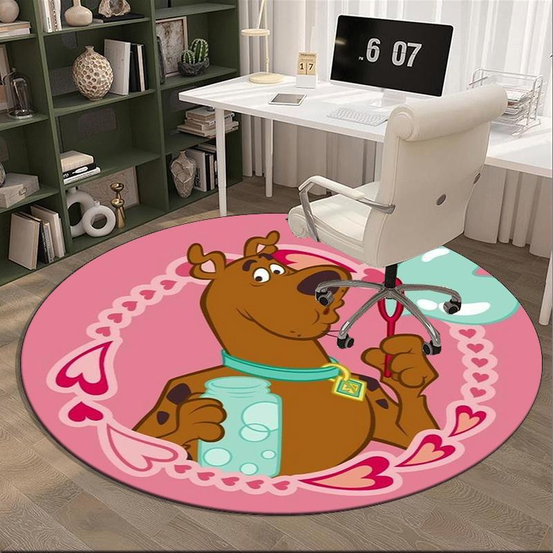 Scoo-dog Bubble Fun round carpet Chair cushion Round Entryway Rug, Soft Round Rugs for Living Room, Bedroom, Circle Carpet decor gifts