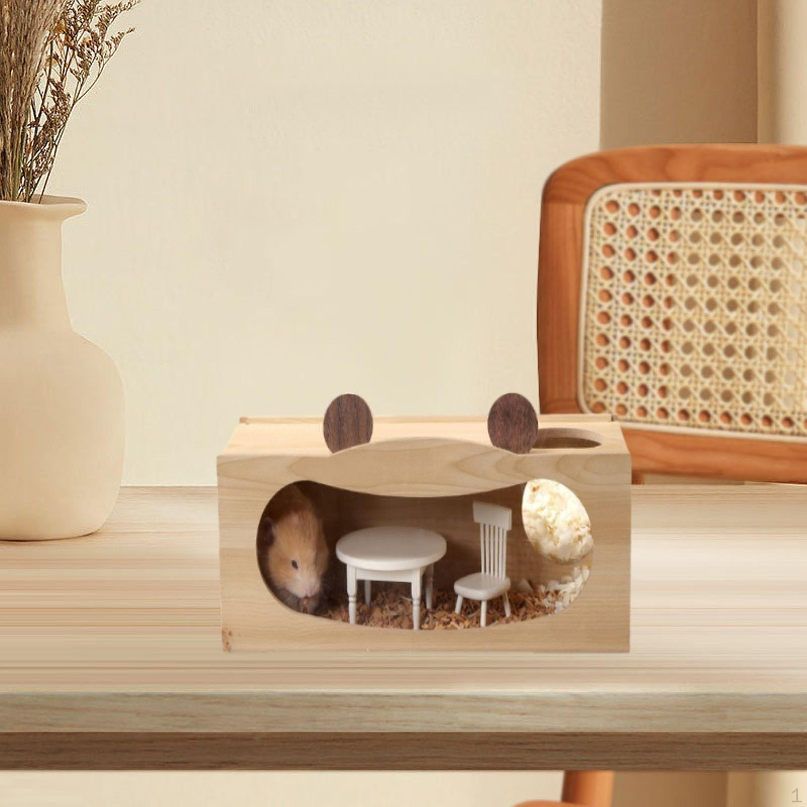 

Деревянный домик для хомяка Peep Hideaway Hide SUPPLIES Клетка Аксессуары Исследовательская игрушка для S