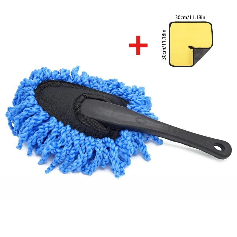 

2PCS Car Collector Cleaning Tools Duster Mop Bristles Dust Cleaner Microfiber Auto Exterior Interior Clean Wash Brush