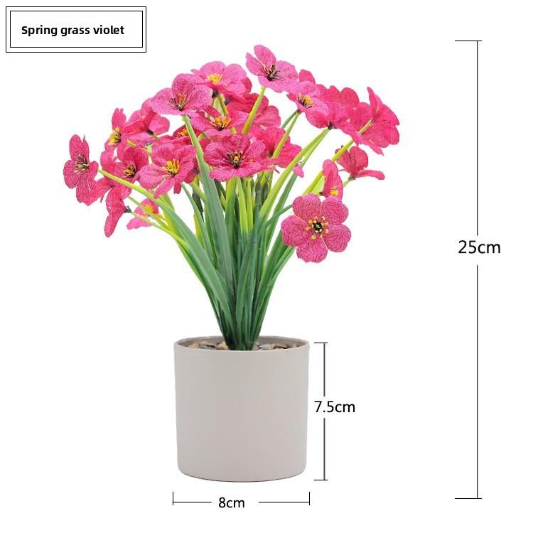 

Fake Plant Matthiola Incana Silk Screen Print For Outdoor Decor With Durable Plastic Construction