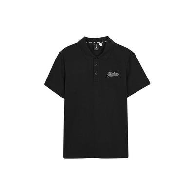 Solid Color Simple Versatile Sports Breathable Short Sleeve Polo Shirt Men Tops Carbon-Black L224M072-0018