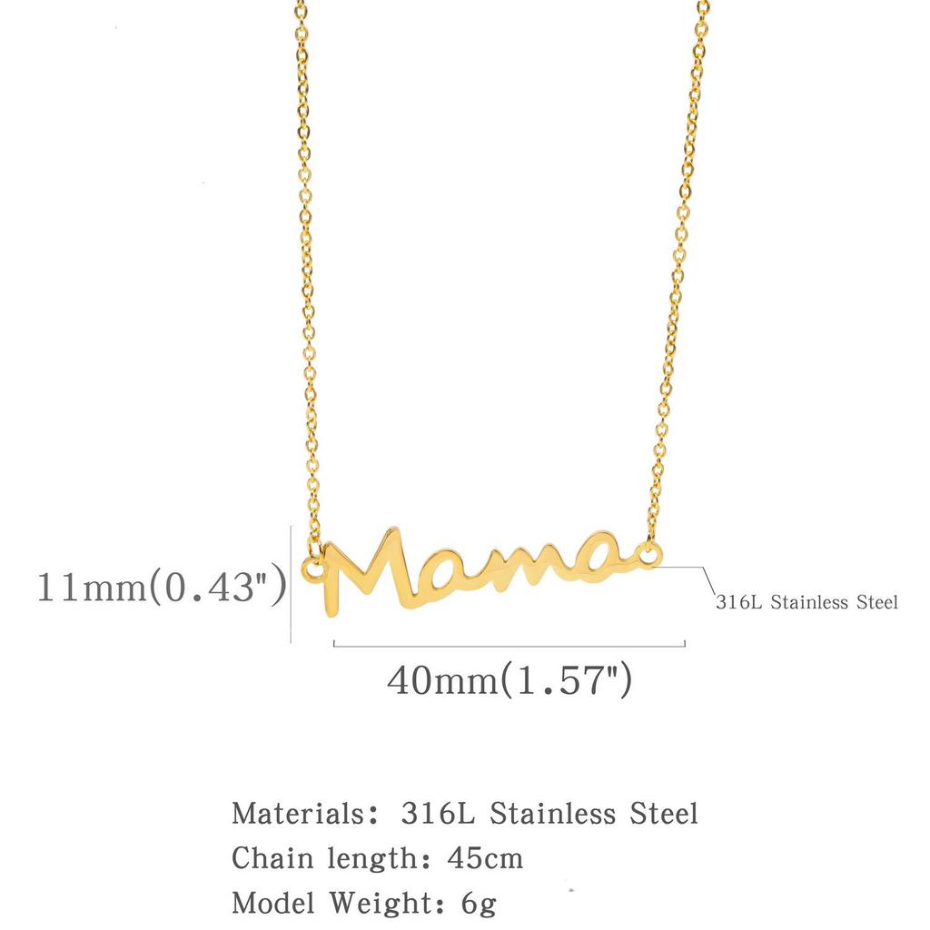 Mother's Day Heart Pendant Necklace - Love Letter Design