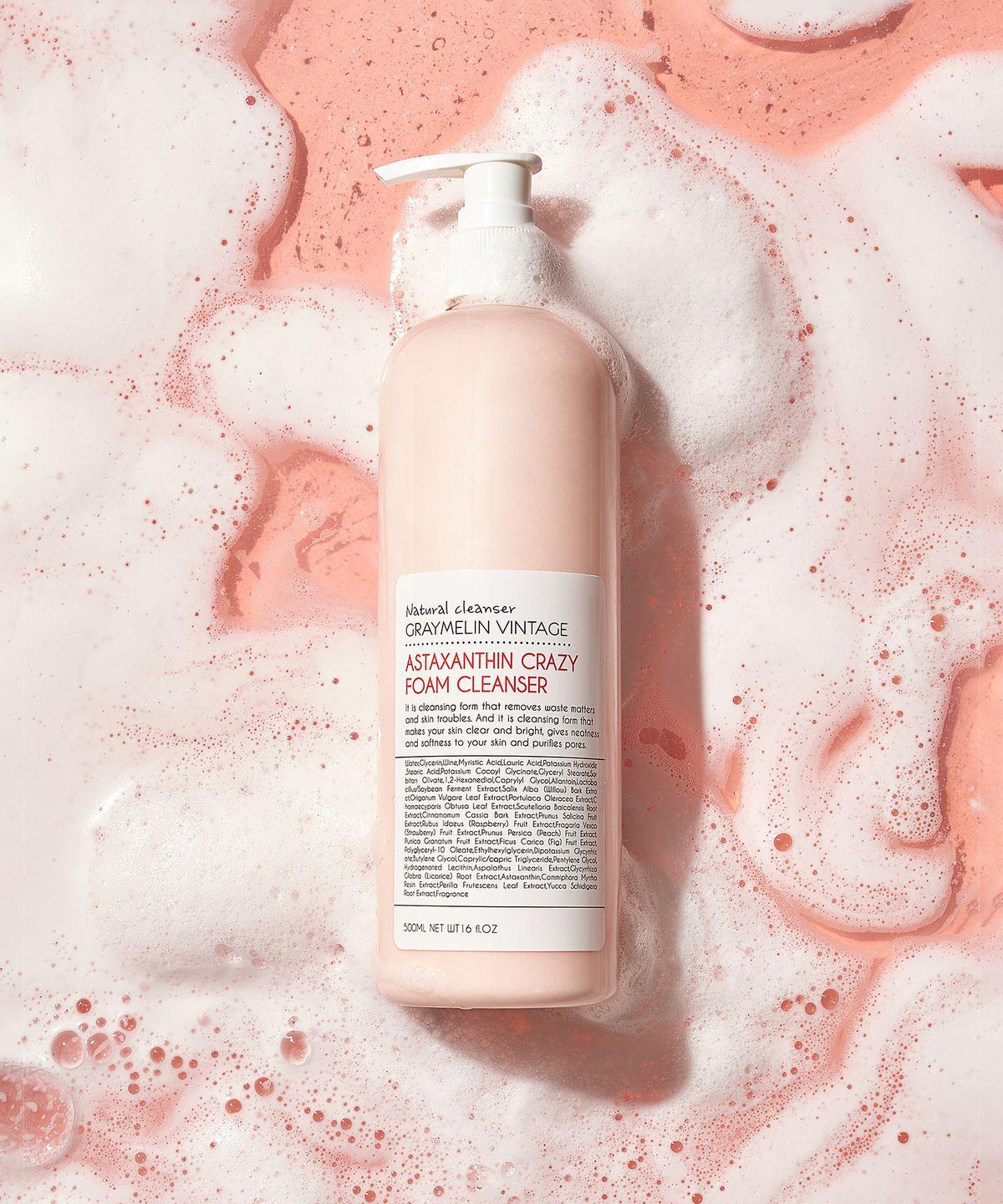 Crazy Large Capacity Vitality Foam Cleansing Astaxanthin 500ml