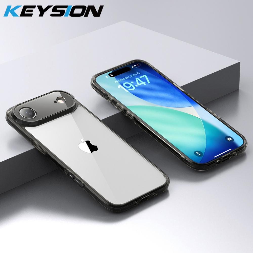 KEYSION Shockproof Armor Clear Case for iPhone 17 Air Transparent Soft TPU Silicone+PC Phone Back Cover for iPhone 17 Air 2025