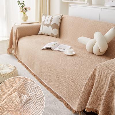 Cotone e Lino Plaid Diagonale Telo per Divano Semplice Moderno Copridivano Quattro Stagioni Universale Cotone Copertura Universale Integrale