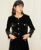 Salon De Yon Classic Velvet Skirt_ Black