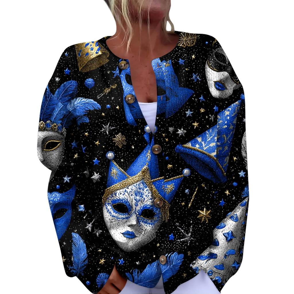 Жіночий модний фестивальний в'язаний кардиган з довгими рукавами та застібкою на ґудзики