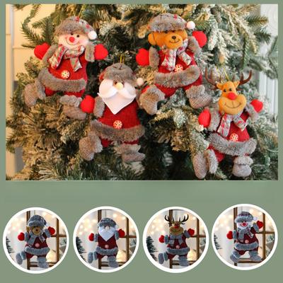 Καλά Χριστούγεννα βελούδινα στολίδια κούκλας Άγιος Βασίλης Κρεμαστό κρεμαστό χριστουγεννιάτικο δέντρο άλκες Χριστουγεννιάτικο Διακόσμηση Πρωτοχρονιάς