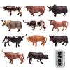 Simulation Cute Farm Animals Milk Cow Cattle Calf Angus Bull OX Buffalo Model Action Figures Educational Cute Toy Kid Gift