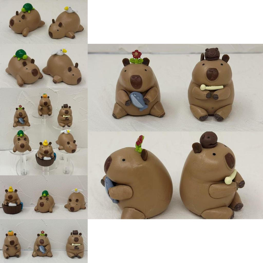 Handcrafted Capybara Figurine Pvc Collectible Desk For Animal Enthusiasts