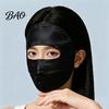 Protective Face Veil for Hiking Silk Full Mask Women, Breathable UV Protection Sun Shield Gear with Adjustable Straps Outdoor Running And Summer