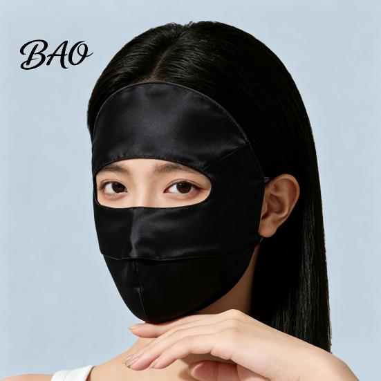 Protective Face Veil for Hiking Silk Full Mask Women, Breathable UV Protection Sun Shield Gear with Adjustable Straps Outdoor Running And Summer