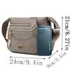 Unisex Neutral Square Shoulder Crossbody Bag, Stylish And Casual, Multi-Layer Messenger Bag [Zipper Direction Random]