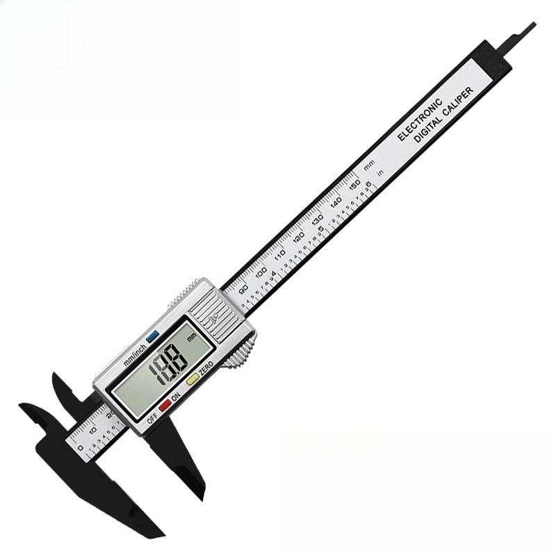 Digital Vernier Caliper 150Mm Plastic Measuring Tool With Lcd Display For Students Engineers Mini Precision Ruler белый