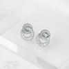 Exquisite Luxury Geometric Stud Earrings with Zircon Rhinestones for Women