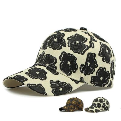 Flower Printed Baseball Cap Women's Outdoor Sun Protection Cap