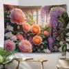 Beautiful Rose Flower Background Wall Fabric for Bedroom Bedside and Room Decoration