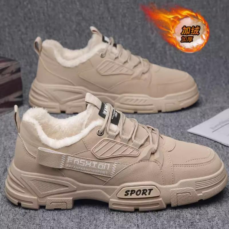 Men's Boots Winter Men's Plush Sports Shoes Casual Warmth Anti Slip Work Boots