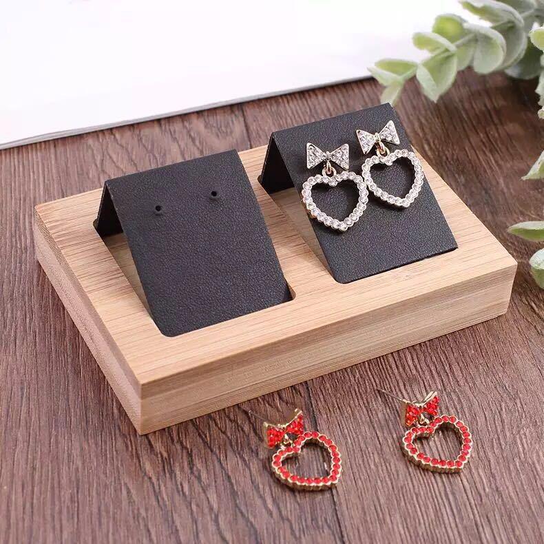 Bamboo Earring Stud Display Stand and Tray Ornament