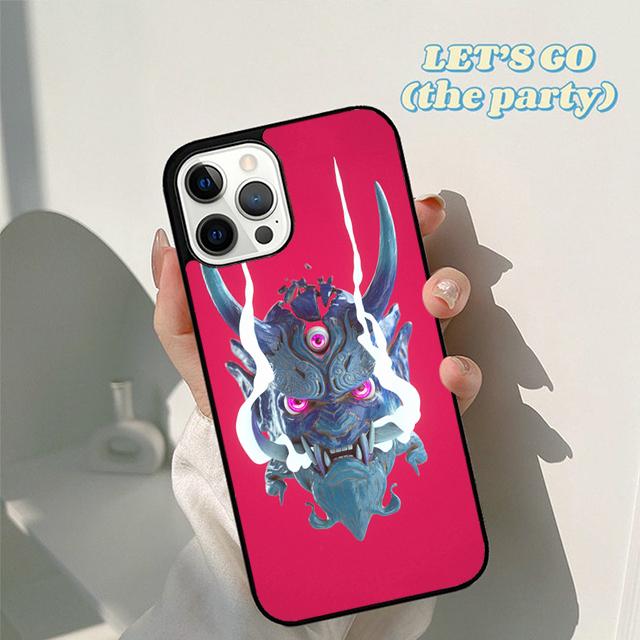 Autumu Japanese Oni Hannya Demon Mask Phone Case Cover for iPhone 17 Air 16 16e 15 12 11 13 14 Pro Max Plus Coque